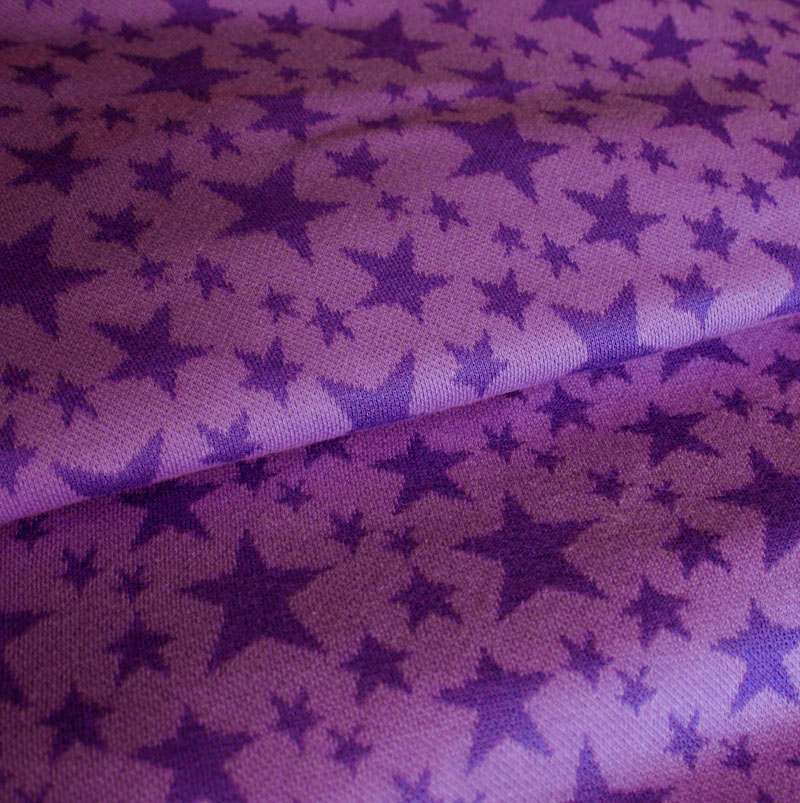 Bambusstoff Sterne lila